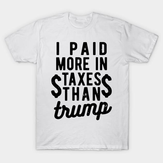 I Paid More Taxes Than Trump i paid more T-Shirt by Gaming champion